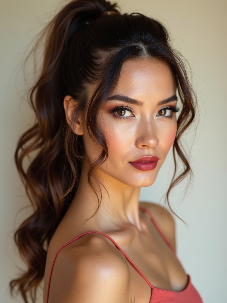 effortless messy chic ponytail
