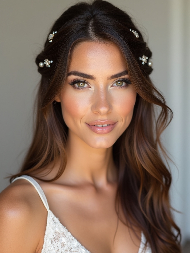 effortless polished romantic hairstyle