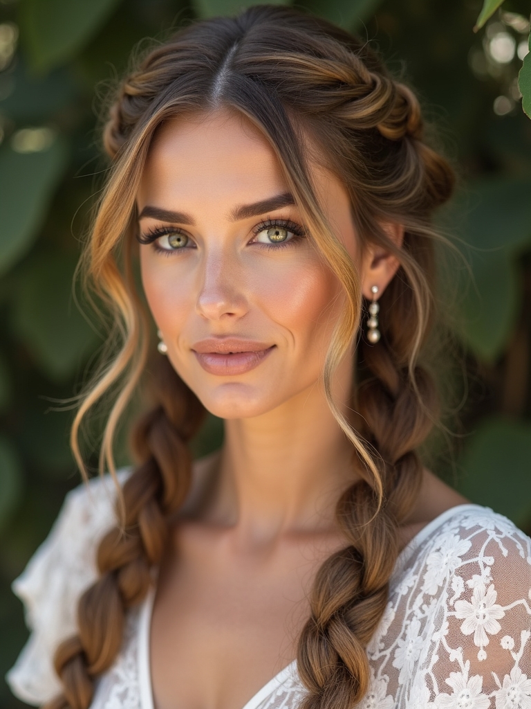 effortless romantic boho braids