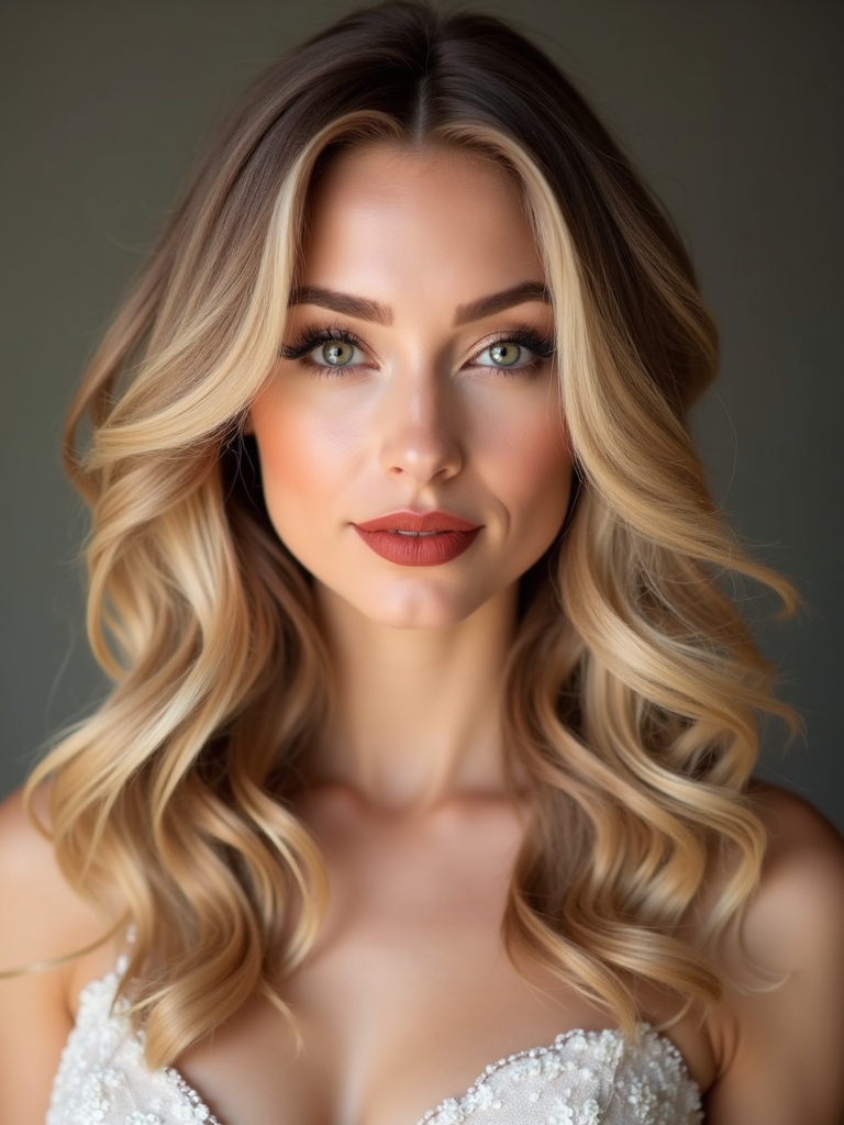effortless romantic bridal waves