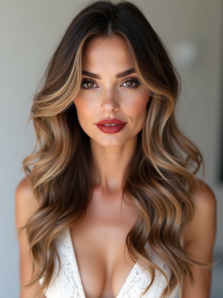 effortless romantic bridal waves