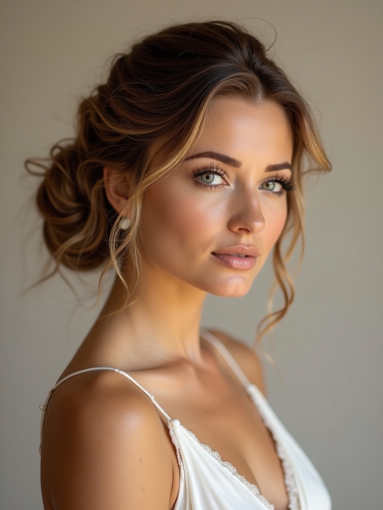 effortless romantic half up bun