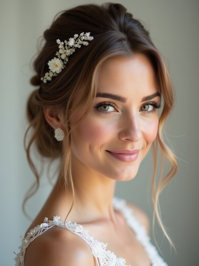 effortless romantic half up styles