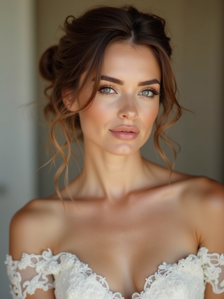effortless romantic messy bun