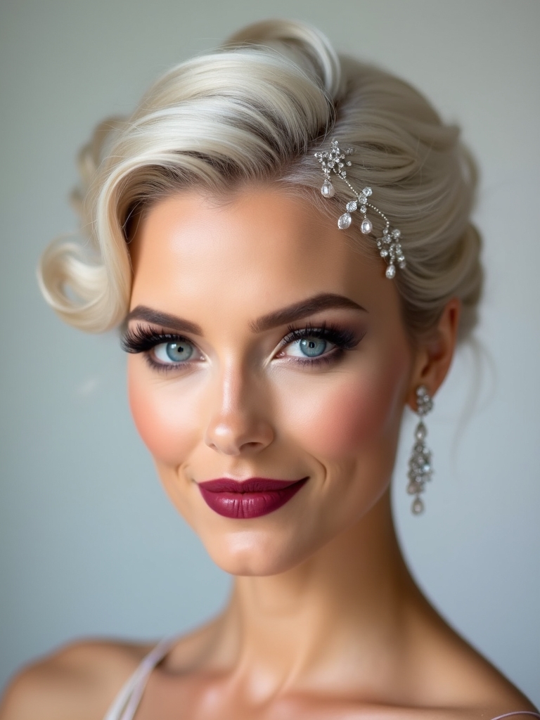 effortless short hair glamour