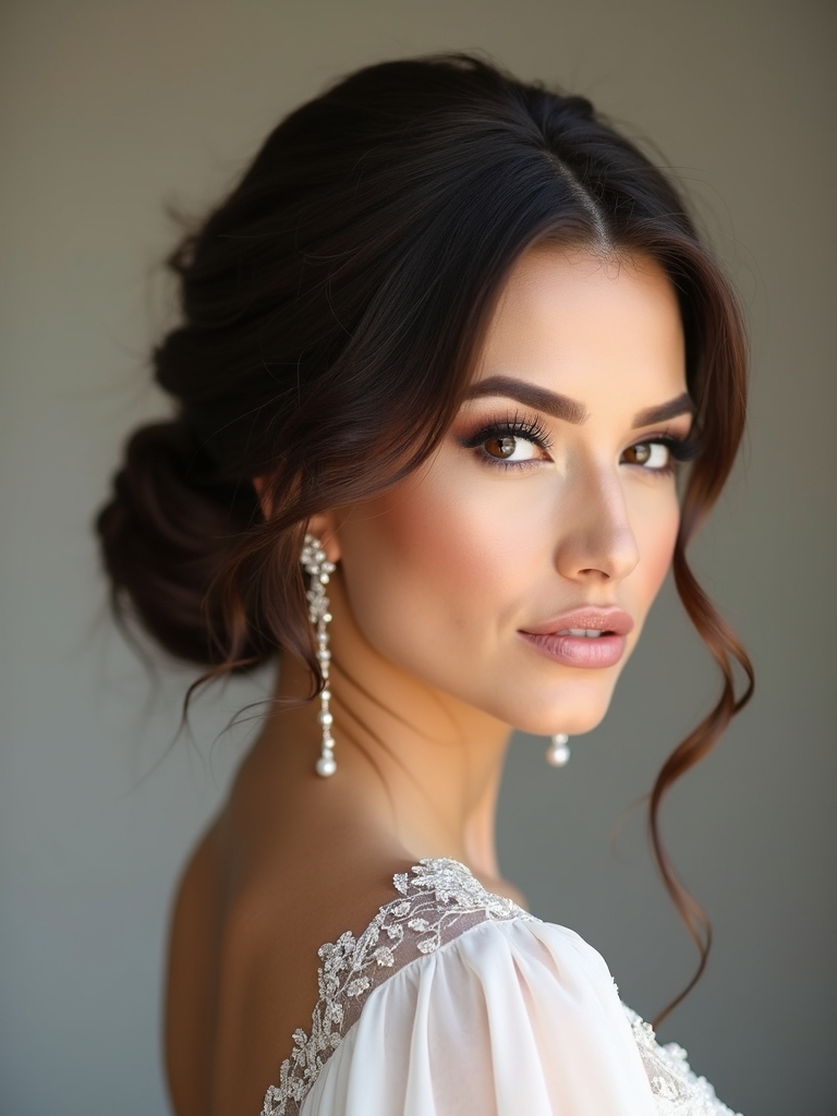 effortless textured low chignons