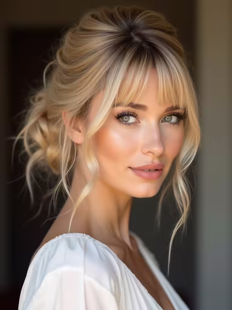 effortlessly chic wedding hairstyle