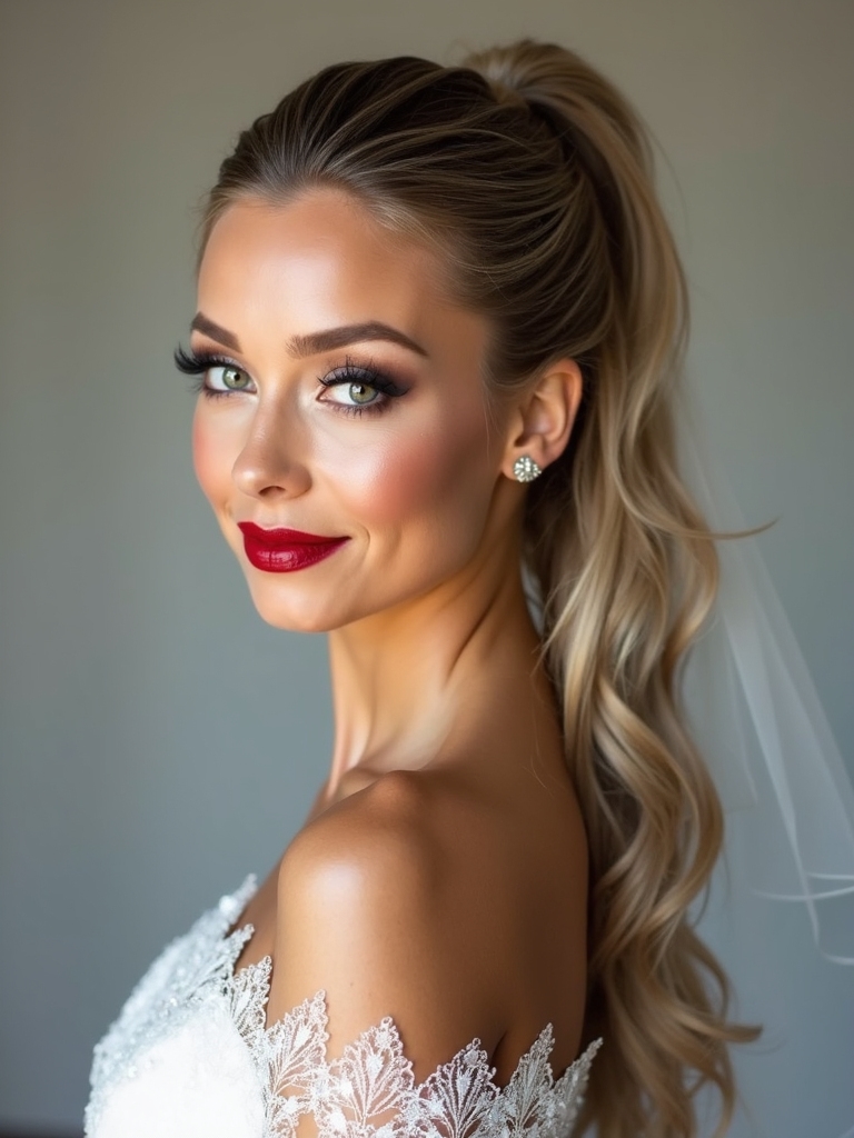 effortlessly polished ponytail glam