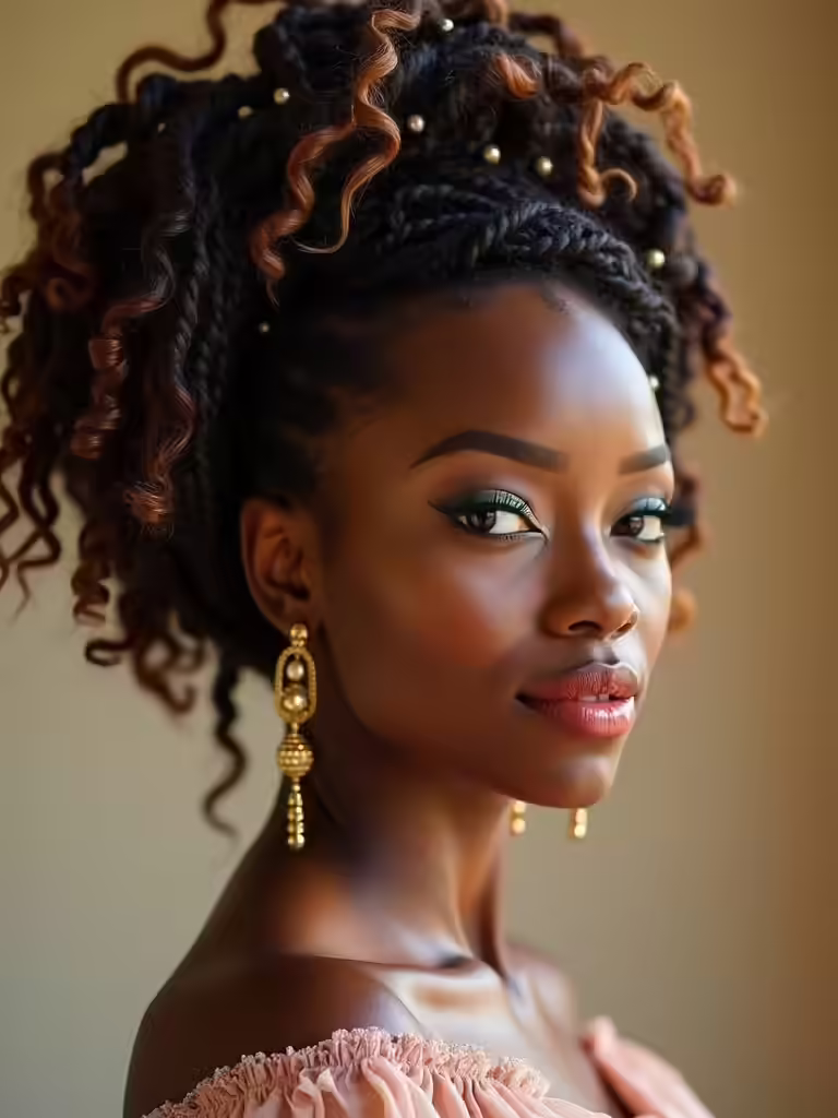 elegant afro bridal accessories
