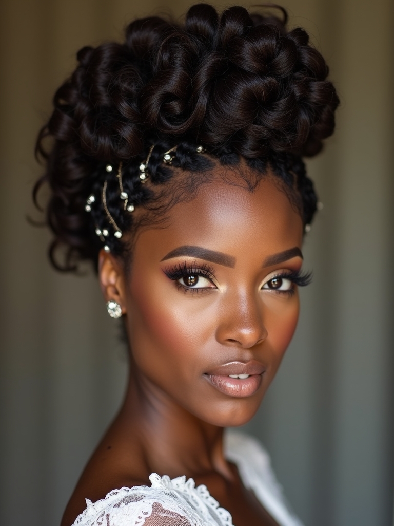 elegant ancestral inspired updos