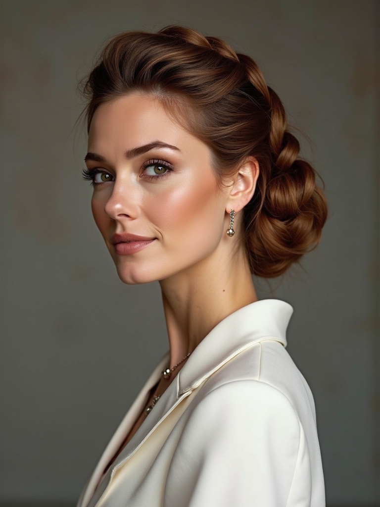 elegant architectural bridal updo