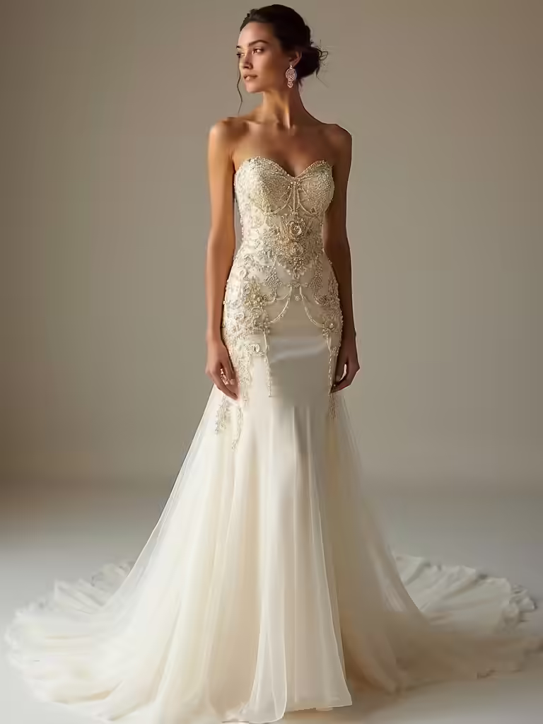 elegant beadwork and embroidery
