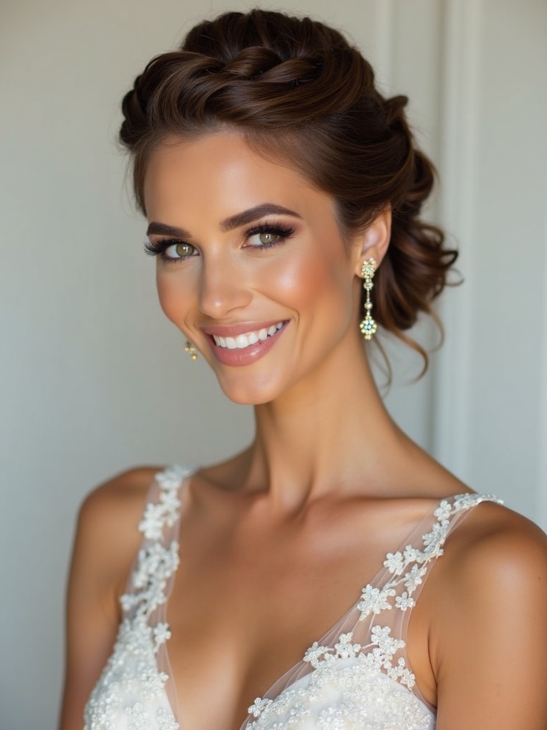 elegant braided bridal hairstyle