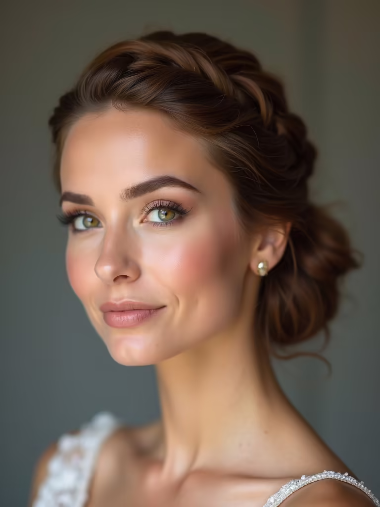 elegant braided crown updo