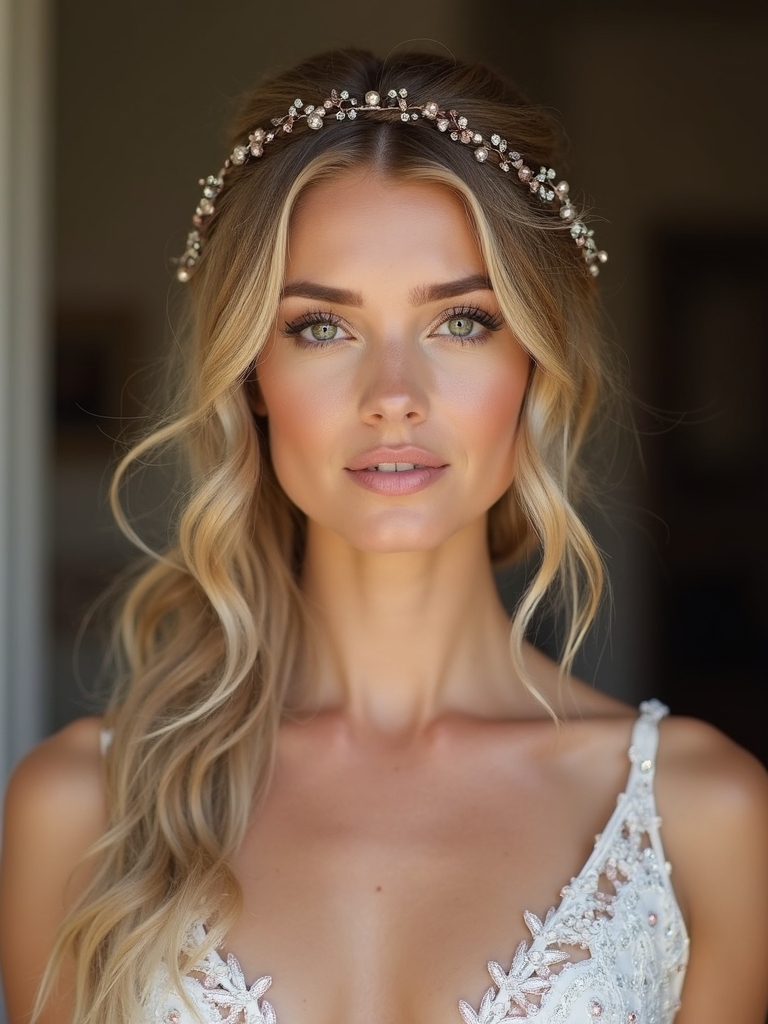 elegant braids and embellishments