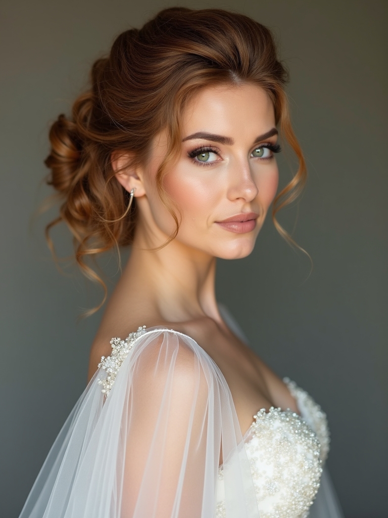 elegant bridal updo styles