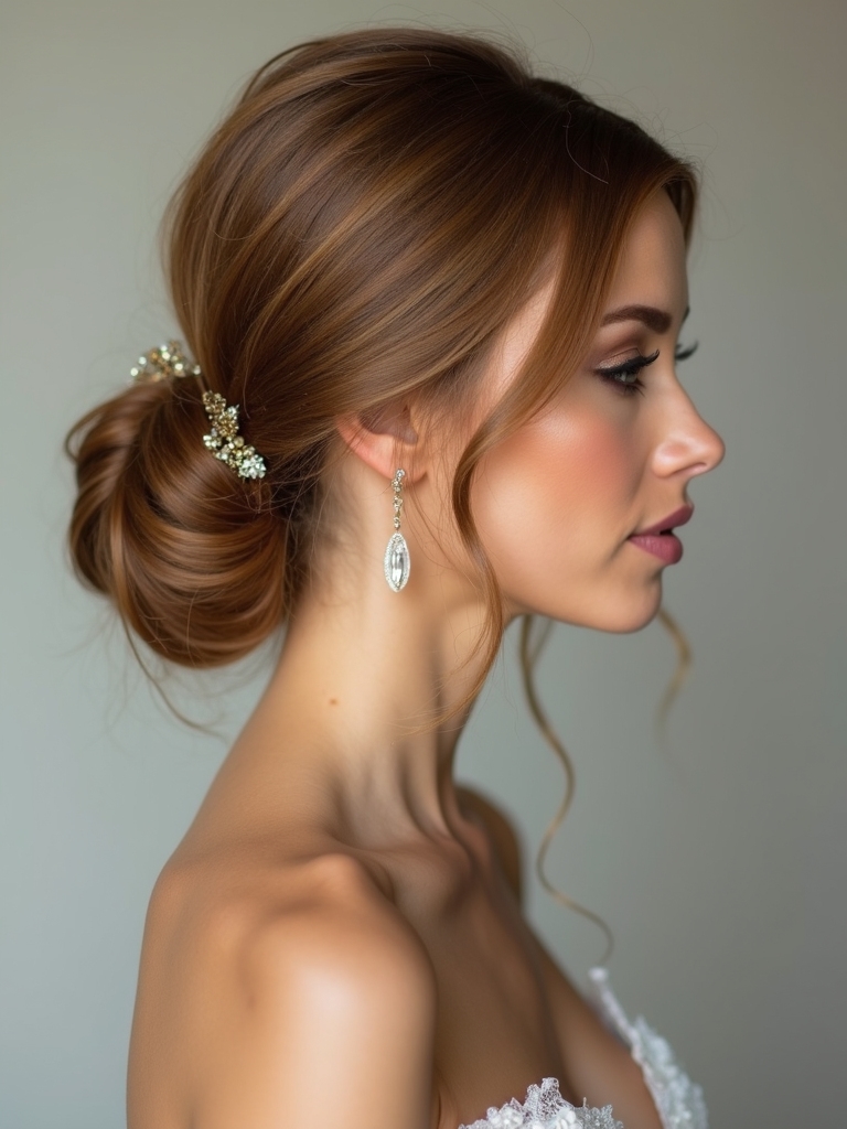 elegant chignons for weddings