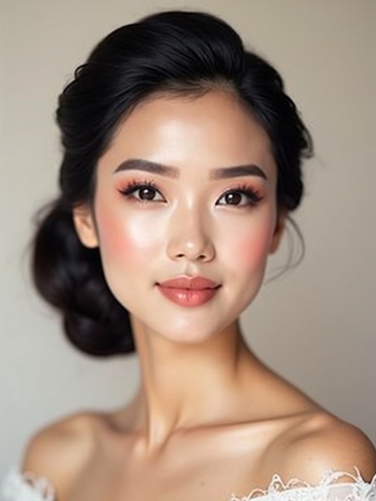 elegant dimensional bridal makeup