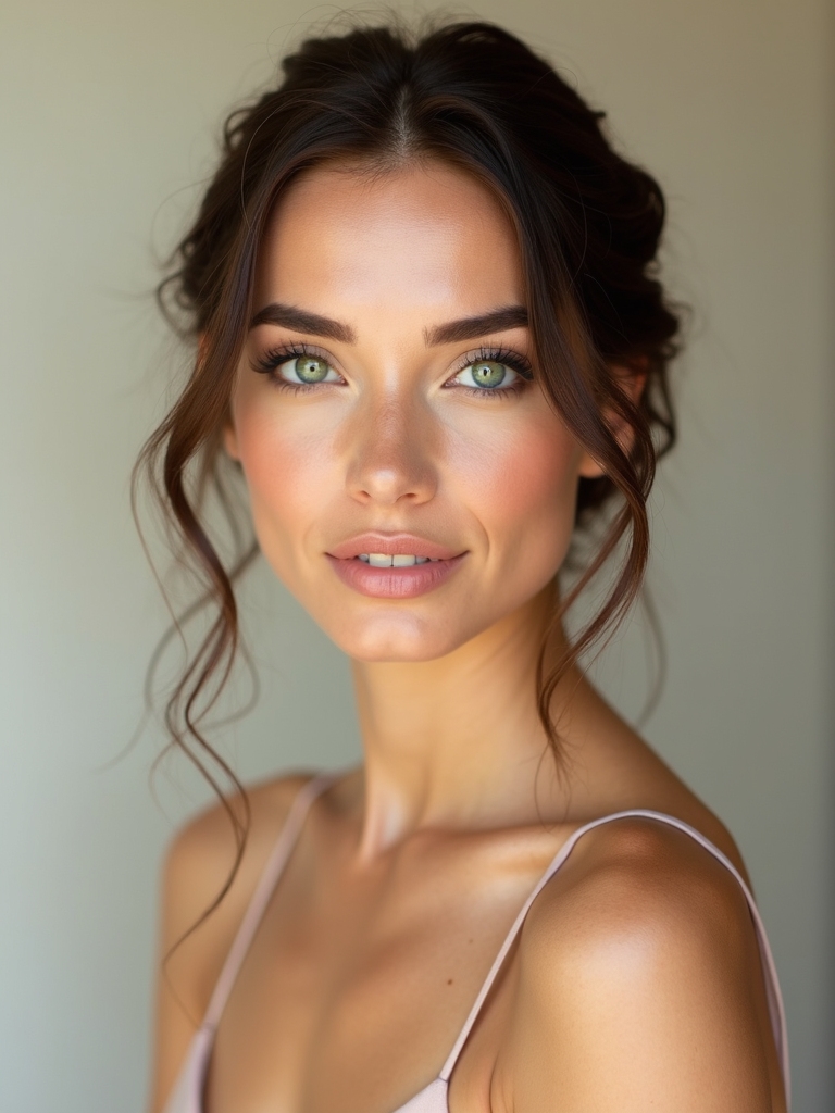 elegant emerald bridesmaid makeup