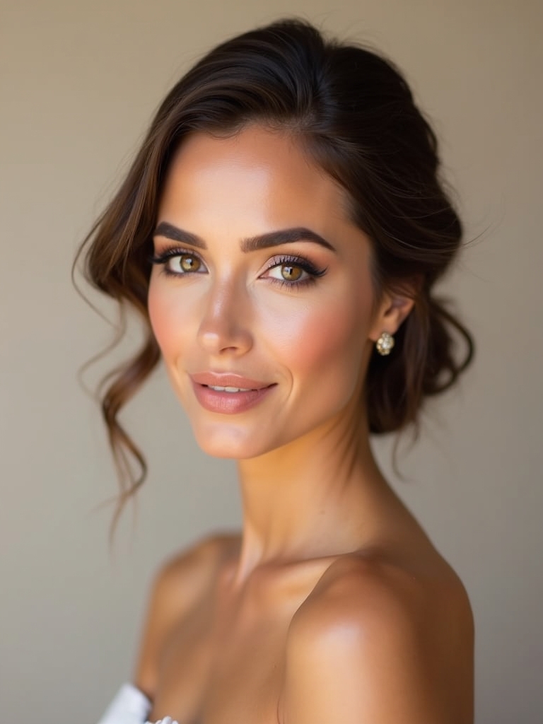 elegant glowing colorful makeup