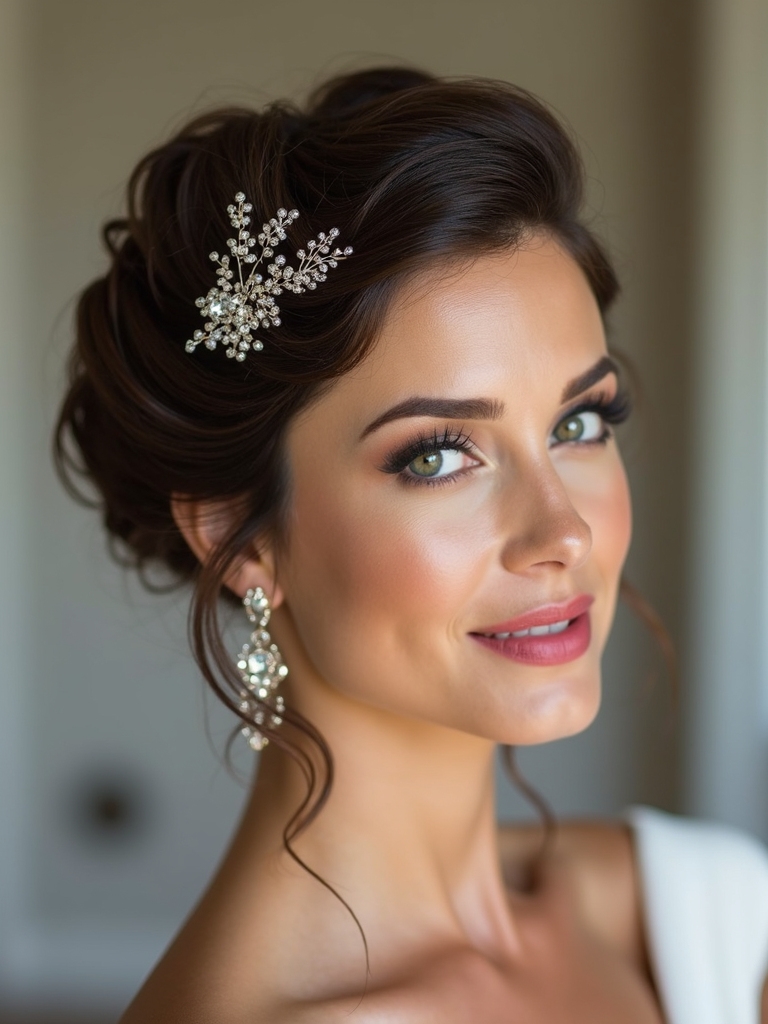 elegant hair accessory details