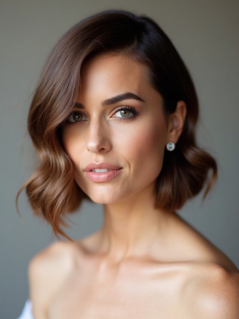 elegant half up bob style