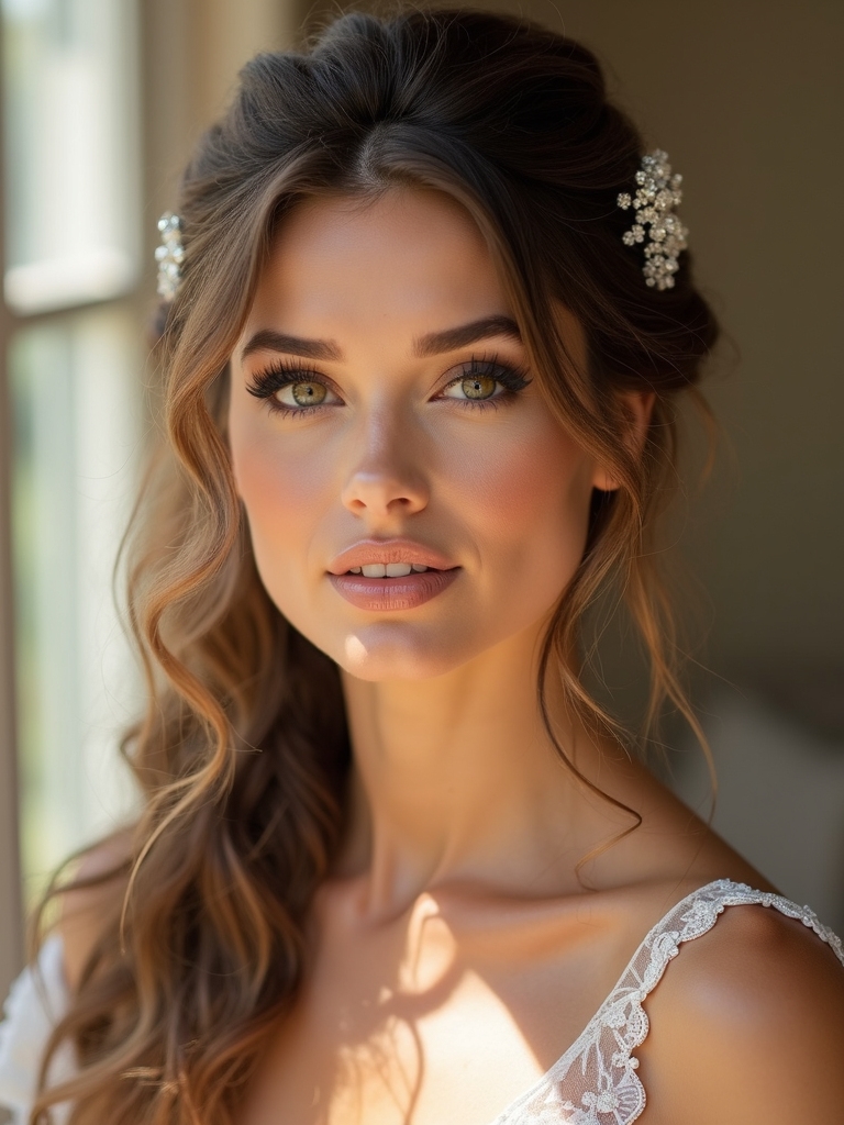 elegant half up hairstyles