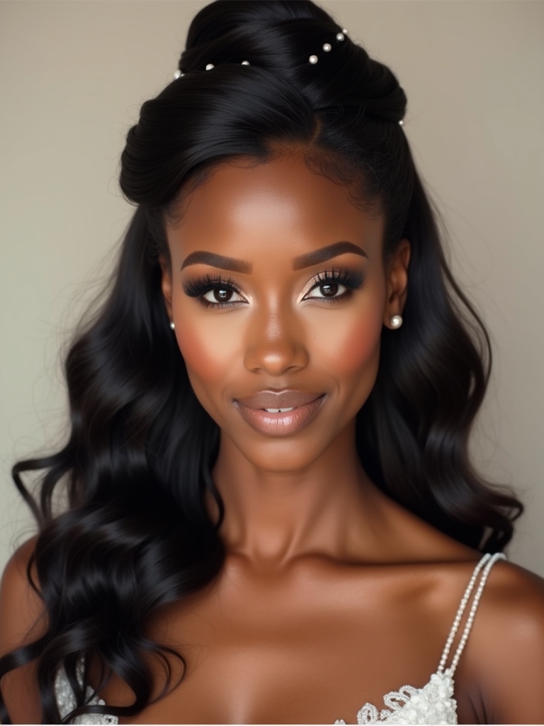 elegant half up hairstyles