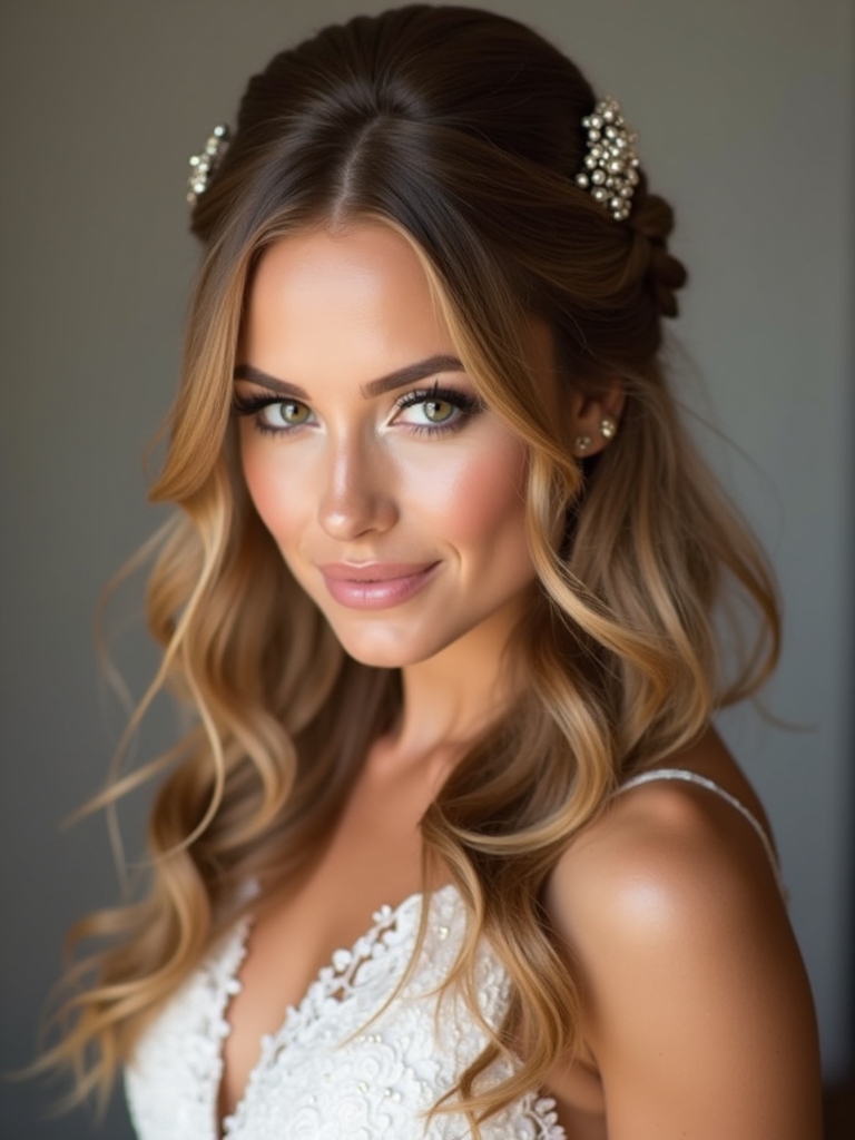 elegant half up half down hairstyles
