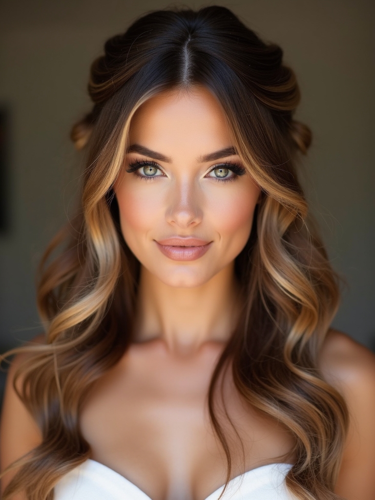 elegant half up half down styles
