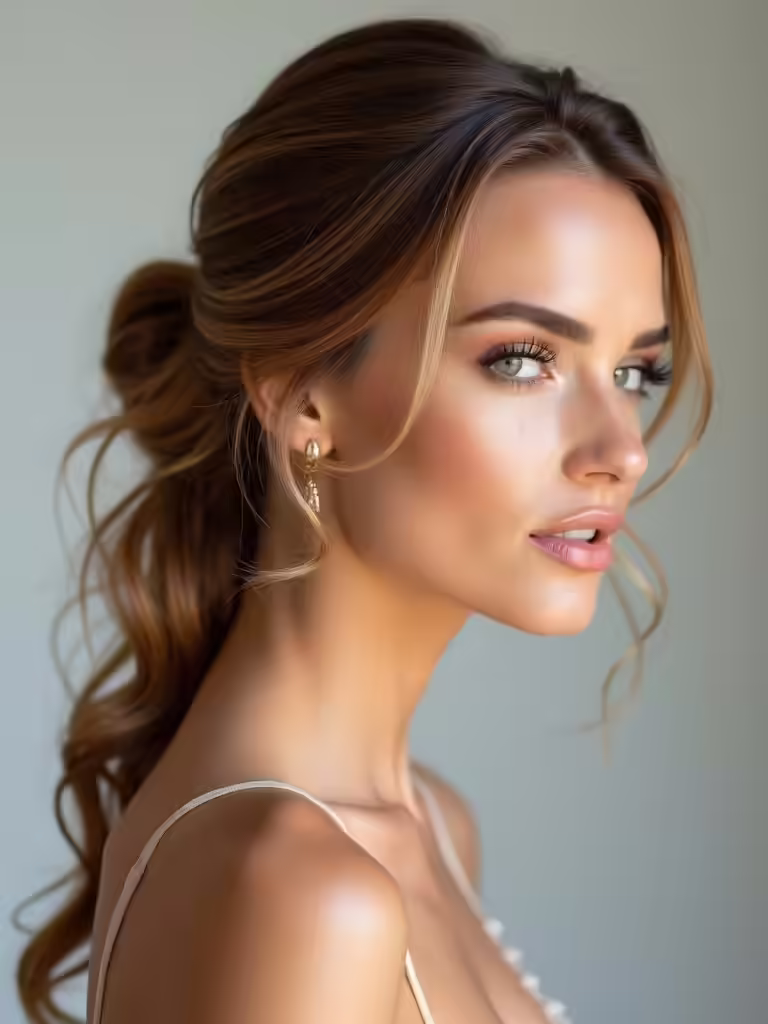 elegant hybrid hairstyle balance