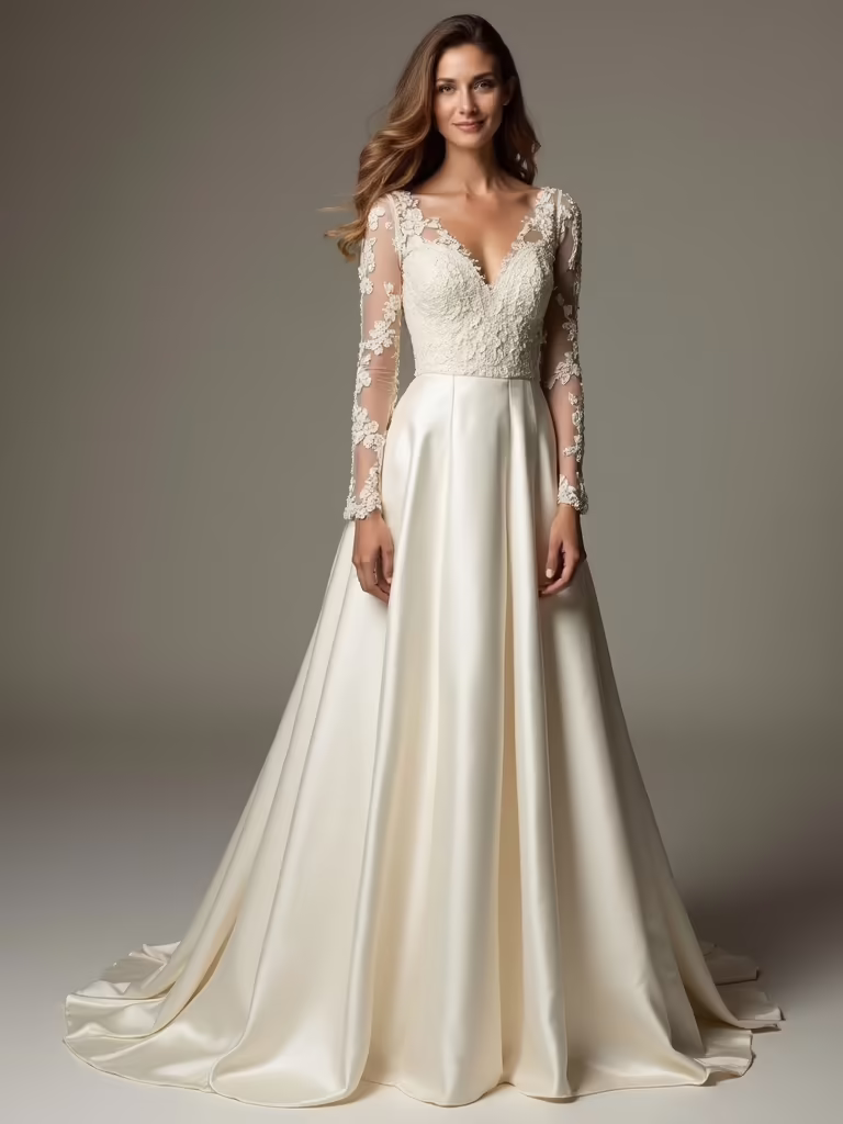 elegant long sleeve gowns
