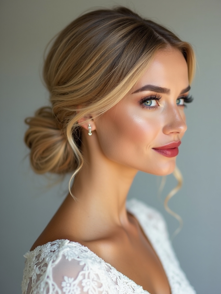 elegant low bun hairstyle