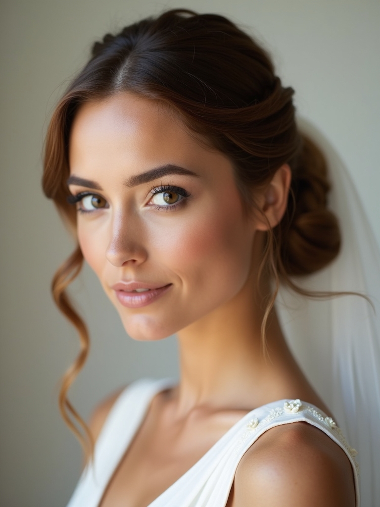 elegant low bun styling