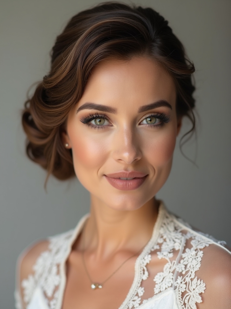 elegant low bun styling