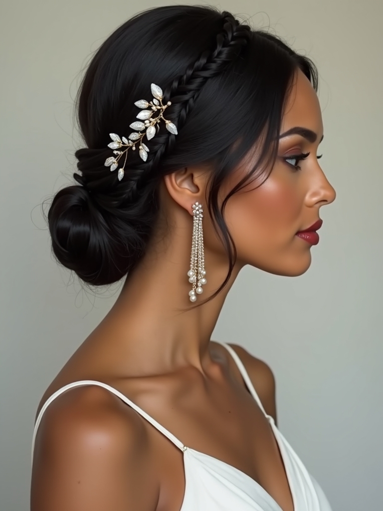 elegant low bun styling