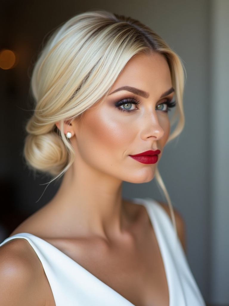 elegant low bun tips