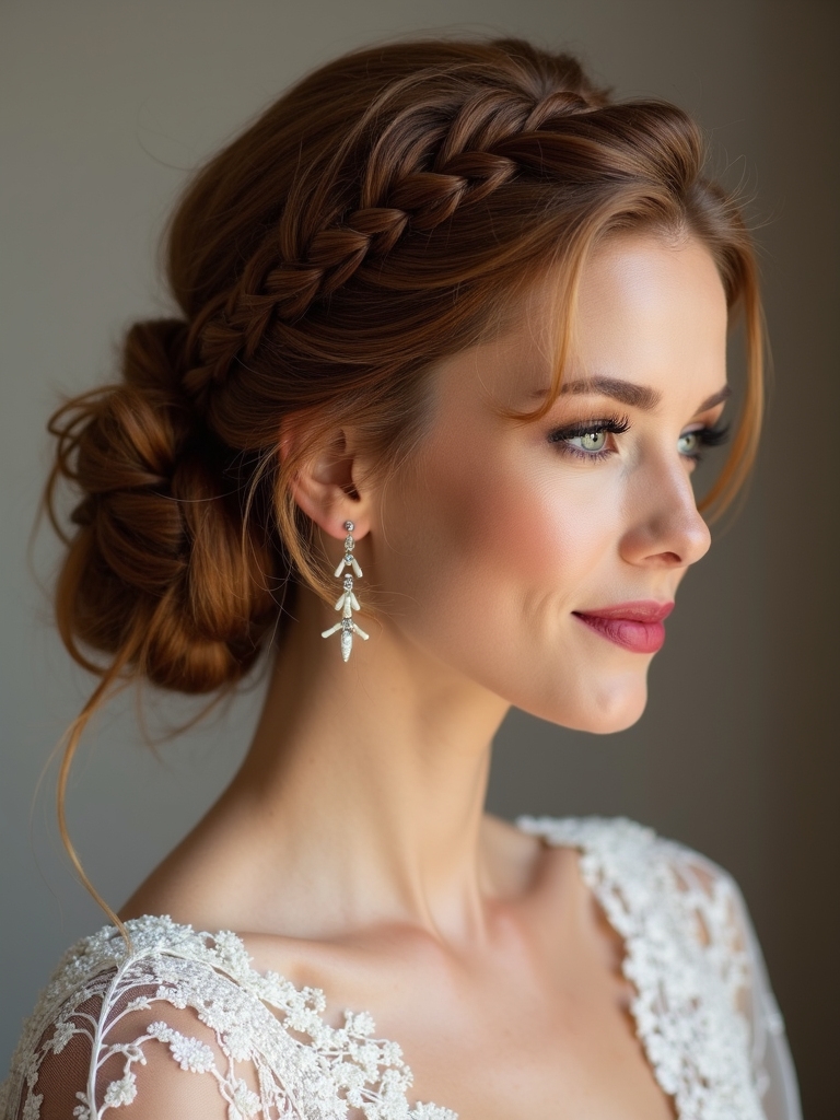 elegant low buns secured