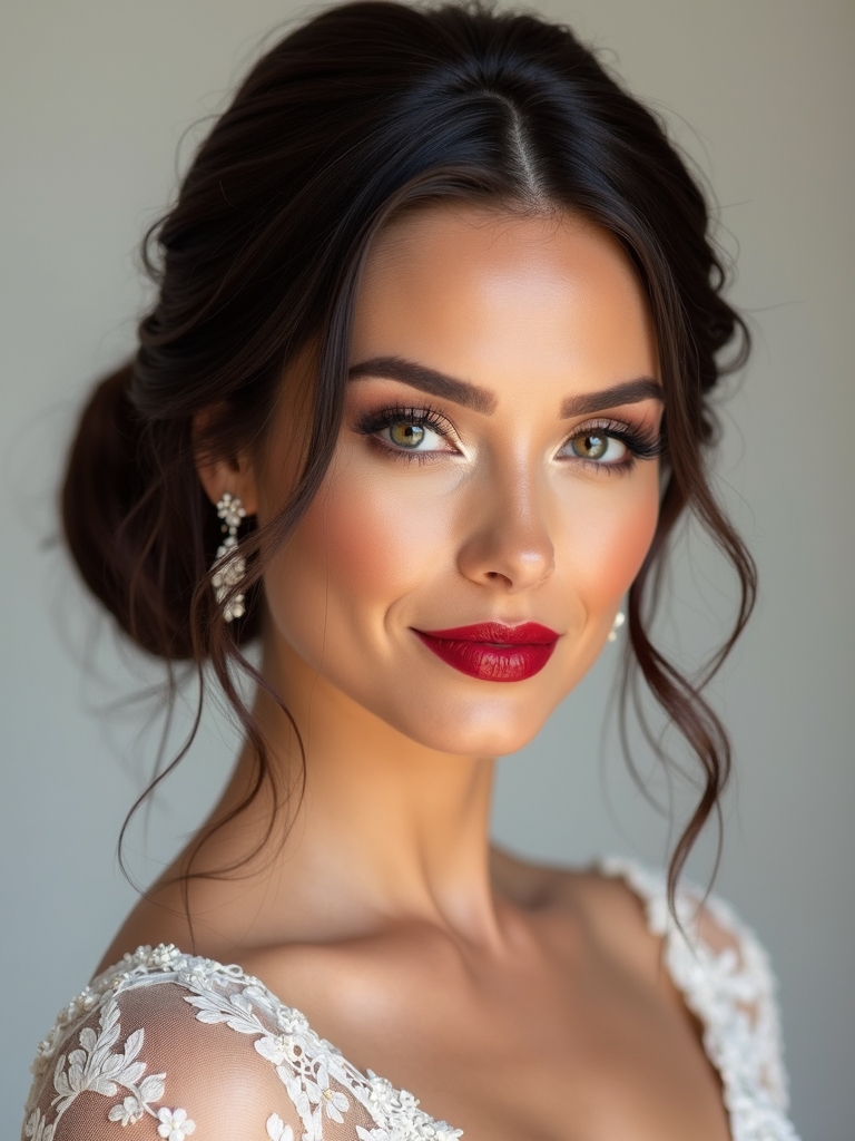 elegant low chignon hairstyle