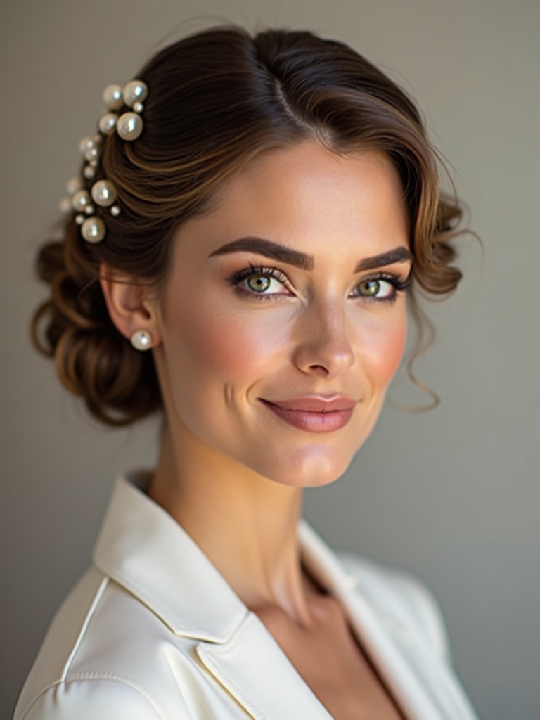 elegant low chignon style