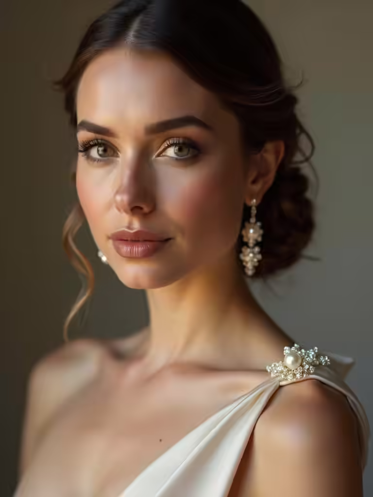 elegant low twisted bun