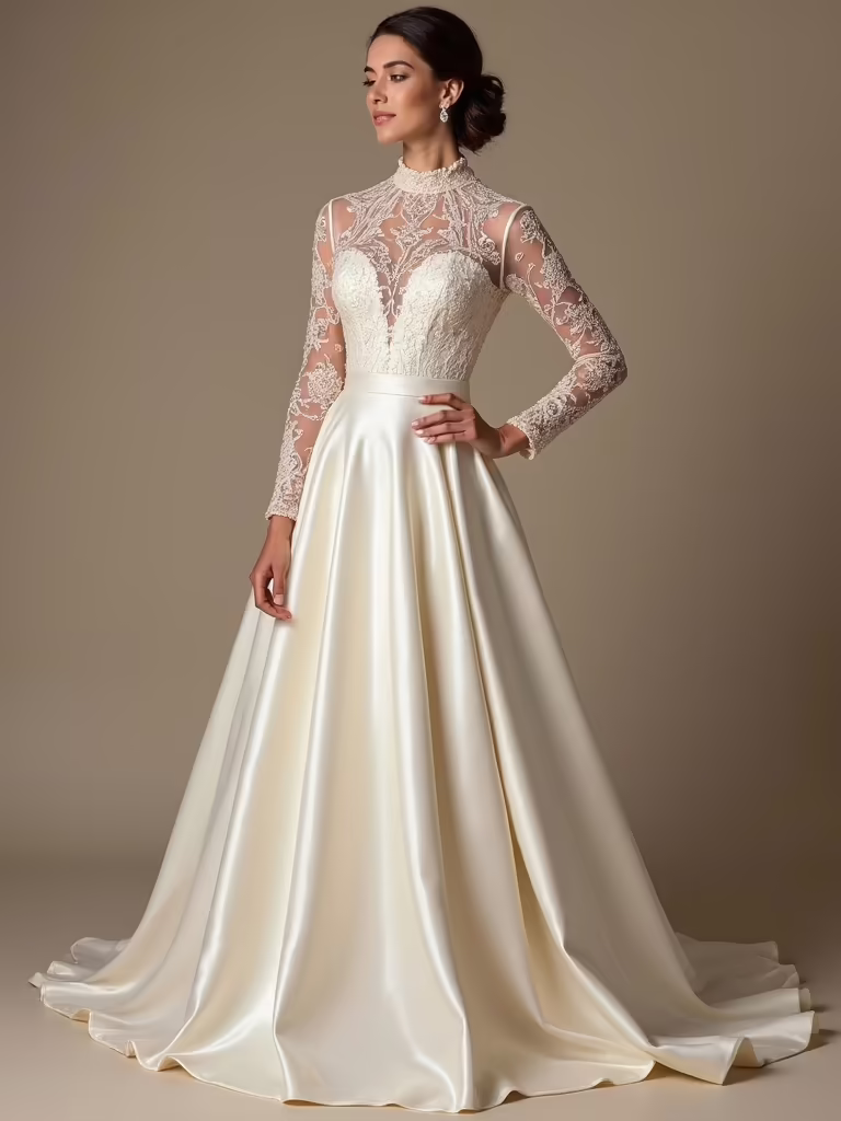 elegant modest bridal fabrics
