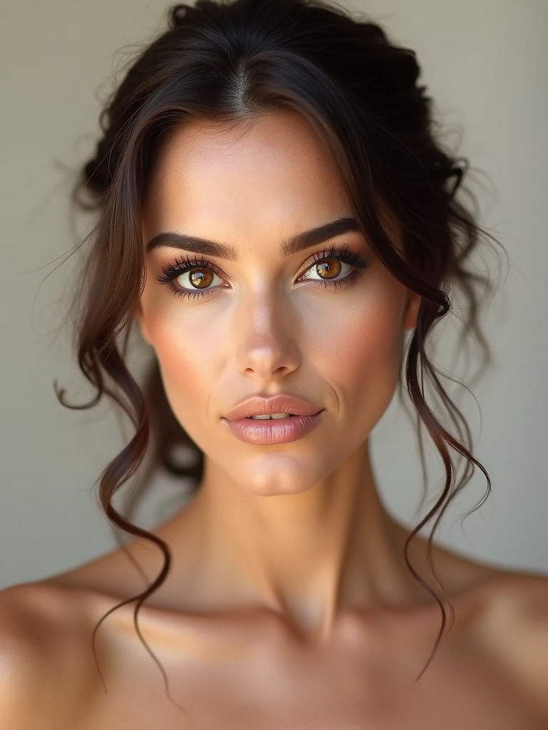 elegant monochrome bronze eyeshadow