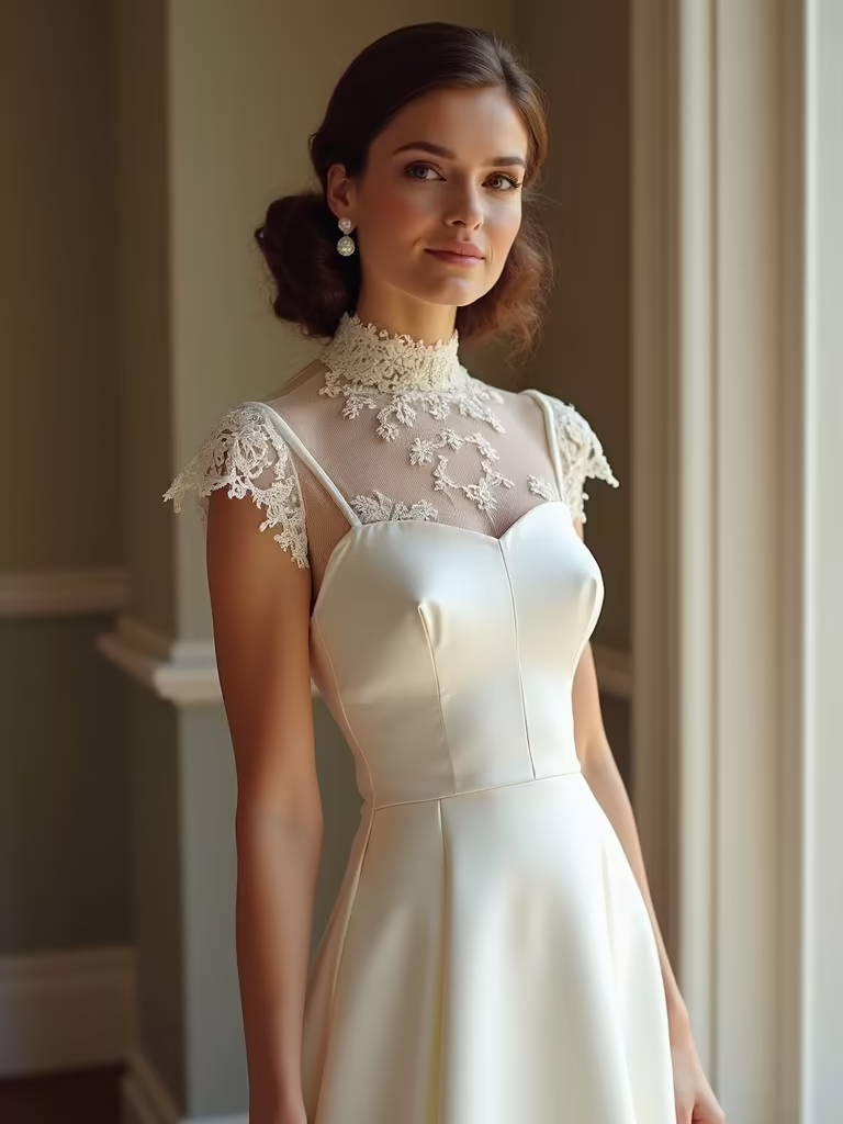 elegant satin gown blend
