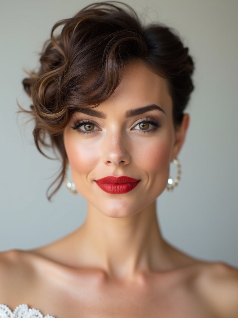 elegant short bridal hairstyles