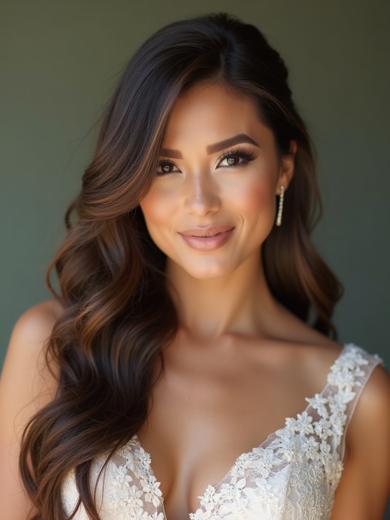 elegant side swept bangs hairstyle
