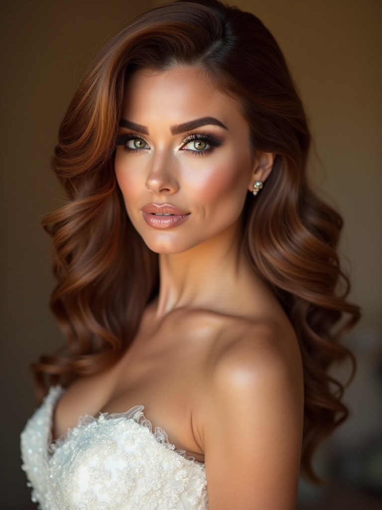 elegant side swept hairstyle charm
