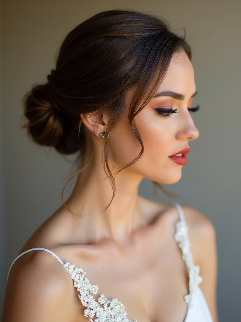 elegant sleek low bun