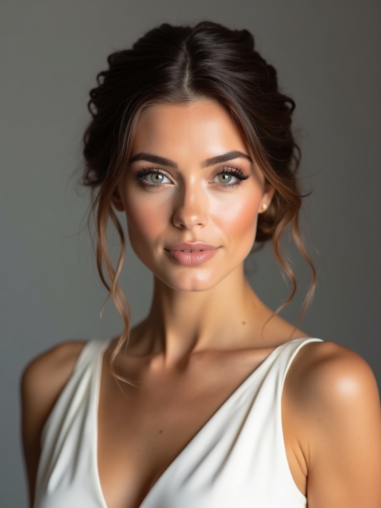 elegant twisted low bun