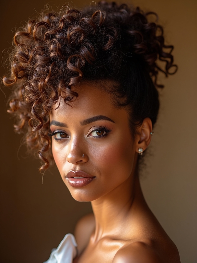 elegant updos for curls